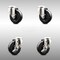 Service Caster 4 Inch 316SS Soft Rubber Wheel Swivel Bolt Hole Caster Brakes SCC, 2PK SCC-SS316BH20S414-SRS-2-TLB-2 - alternate 1